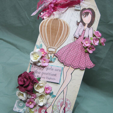 Prima Mixed Media Doll Stamp Tag