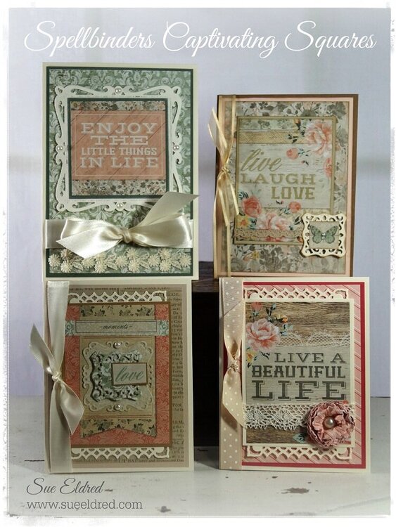 Spellbinders Captivating Squares Cards