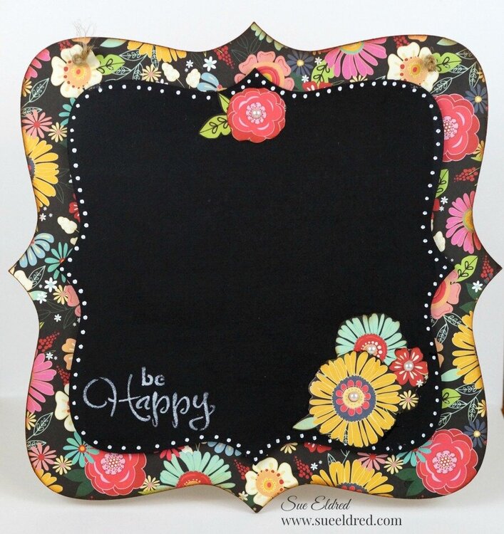 DIY Floral Chalkboard