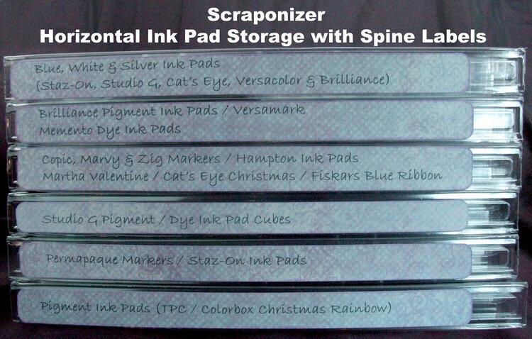 Storing Ink Pads Horizontally with Scraponizer