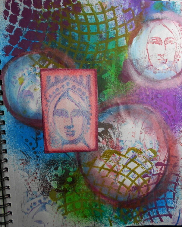 Playing with Gelatos Art Journal Page
