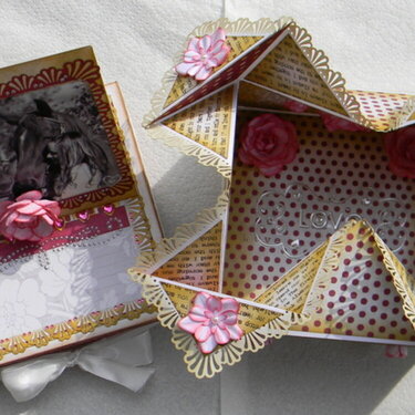 Wedding napkin fold card in the box