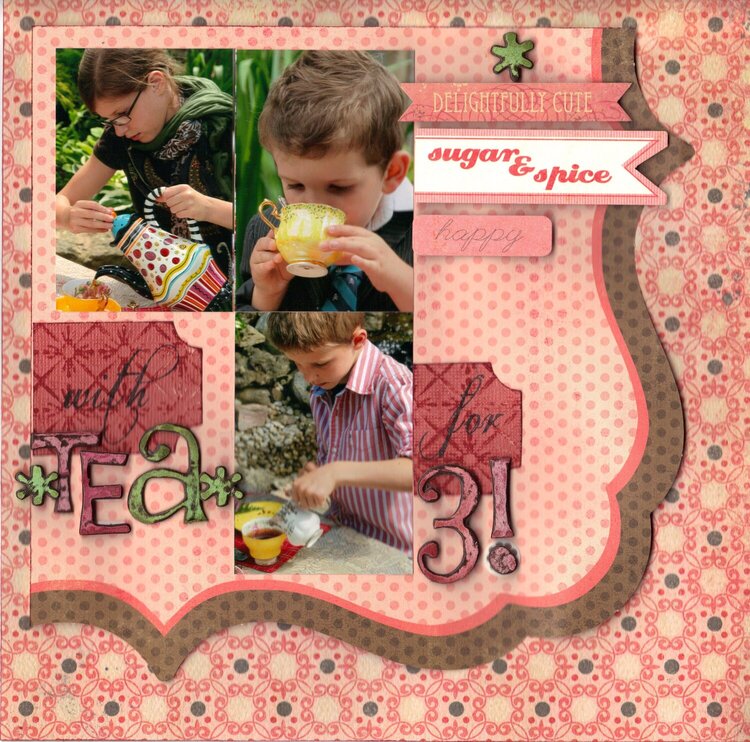 Celebrate with Tea for 3! {page2} **MME Layout25**