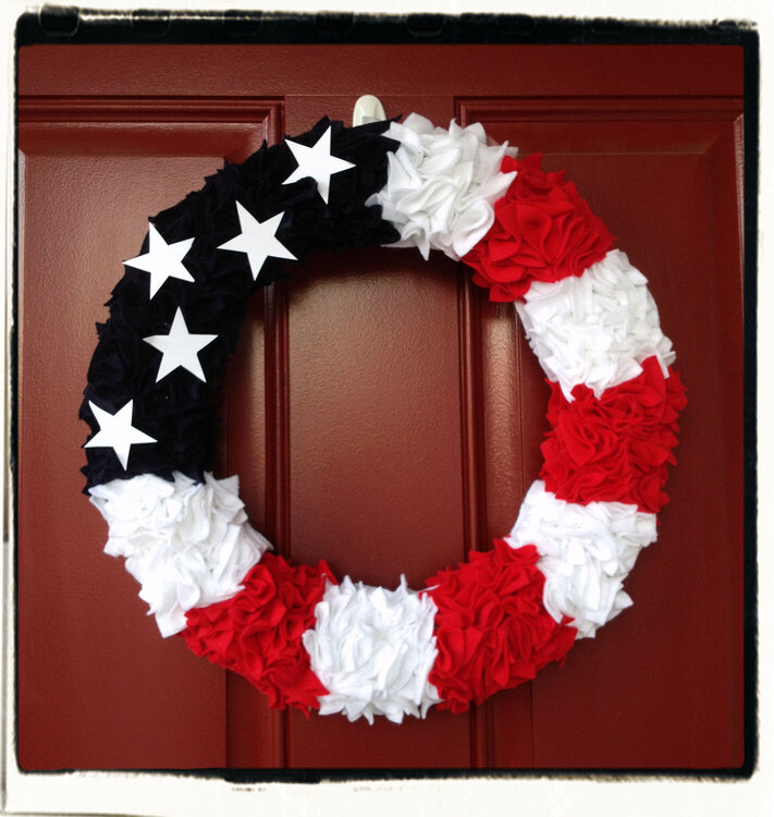 Patriotic Felt Wreath