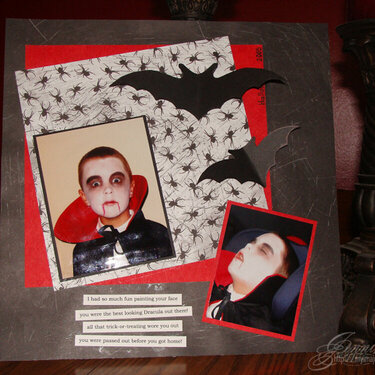 Dracula 12x12 Halloween Layout
