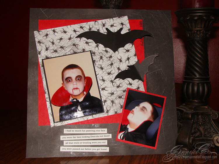 Dracula 12x12 Halloween Layout