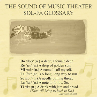 The Sound of Music Theater Sol-Fa Dictionary