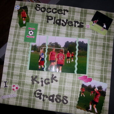 Soccer Players Kick Grass