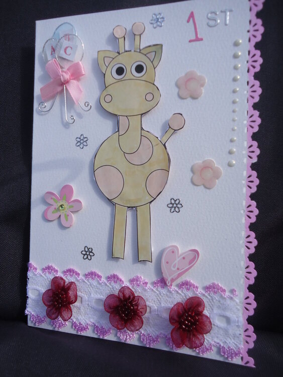 My daughters first birthday card