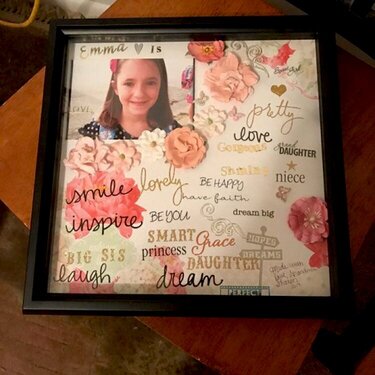 INspire frame I made for my granddaughter  to hang in her room so she can see how special she is