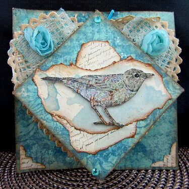 Bird Diamond Fold Card