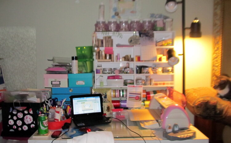 My new scrapbook area ( A whole lot smaller than the first one)