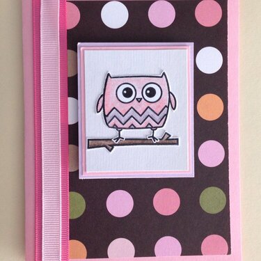 Baby girl owl card
