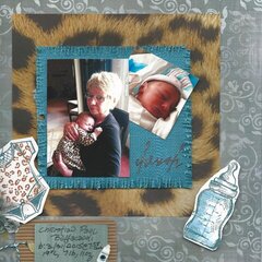 Baby layout with Grandma
