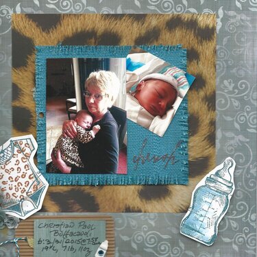 Baby layout with Grandma