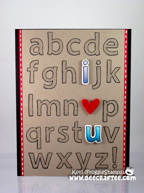 i &lt;3 u - Alphabet Stamp Set