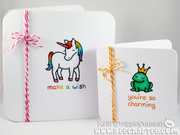 Unicorn and Frog Note Card Set