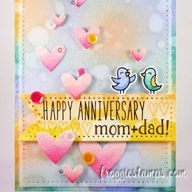 Happy Anniversary Mom + Dad! with Distress Inks