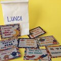 Alien's and Underwear Lunch Box Notes