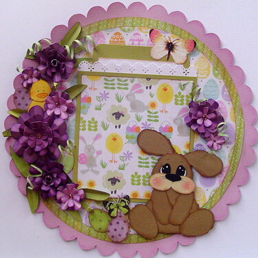 Easter Scallop Scrapbook Page