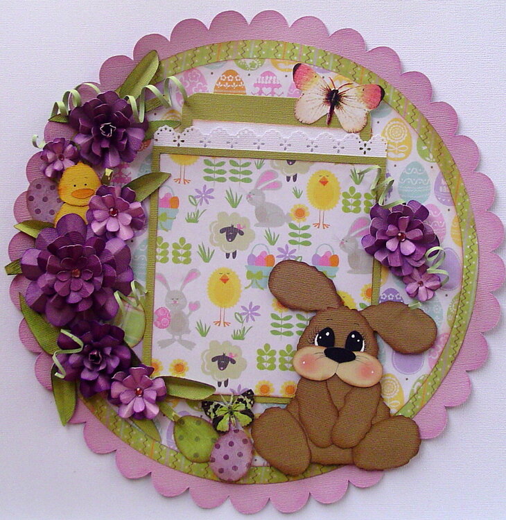 Easter Scallop Scrapbook Page