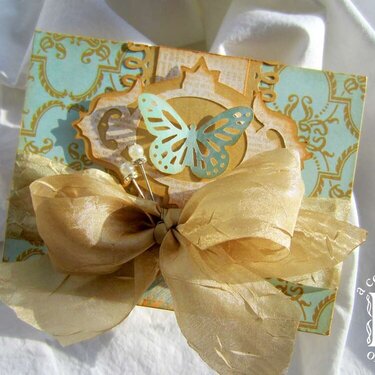 Vintage Butterfly Card **Really Reasonable Ribbon DT**