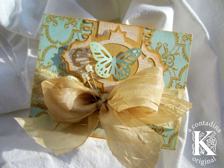 Vintage Butterfly Card **Really Reasonable Ribbon DT**