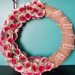 **Rolled Rose Wreath**