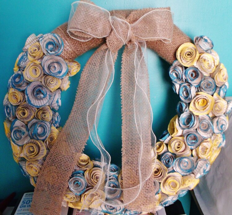 Rolled Rose Wreath