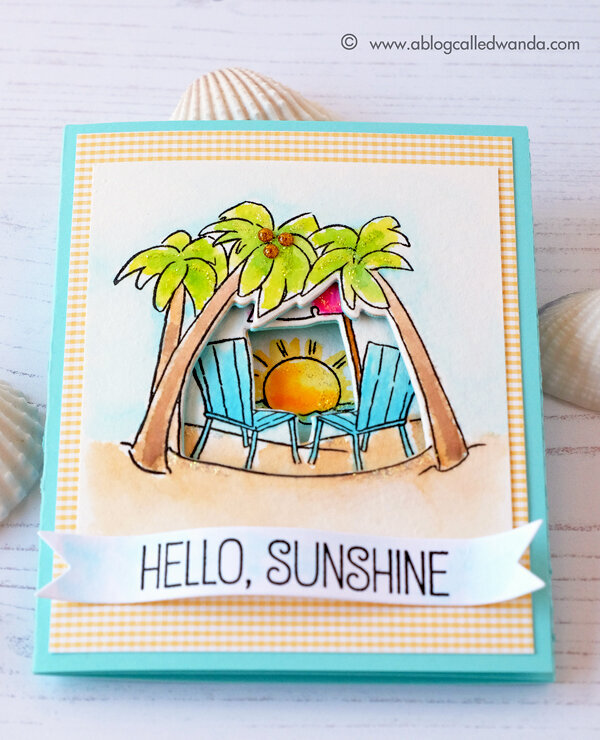 Art Impressions Seas the Day Tryfold Beach Card