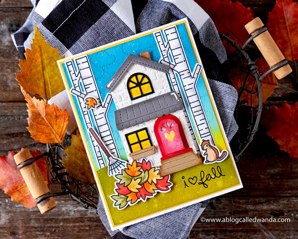 Autumn Farmhouse Card with Lawn Fawn Supplies!