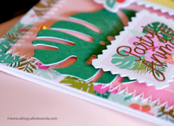 Tropical Birthday Card with Pink Paislee!