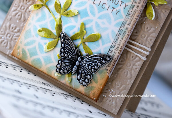 Watercolor Wildflowers Card with Tim Holtz Products