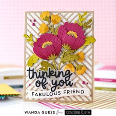 Bold floral card Friendship