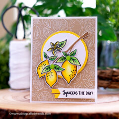 Zest Wishes! Lemon card with Hero Arts stamps and dies