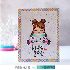 Hey Girl  - Winter cutie card