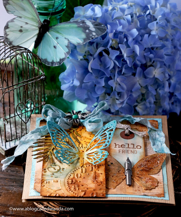 Tim Holtz Vintage Butterfly Card