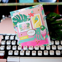 Tropical Birthday Card with Pink Paislee!