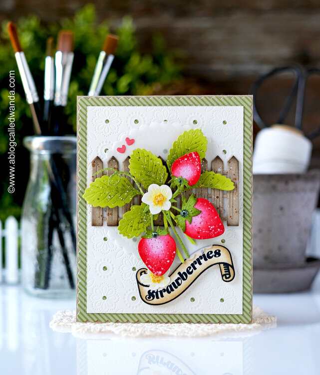 Sweet Vintage Strawberries Card