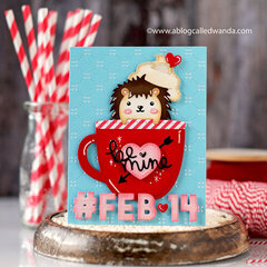 Be Mine Valentine! Lawn Fawn Hedgehog!