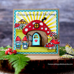 There's gnome place like home! Lawn Fawn Card!