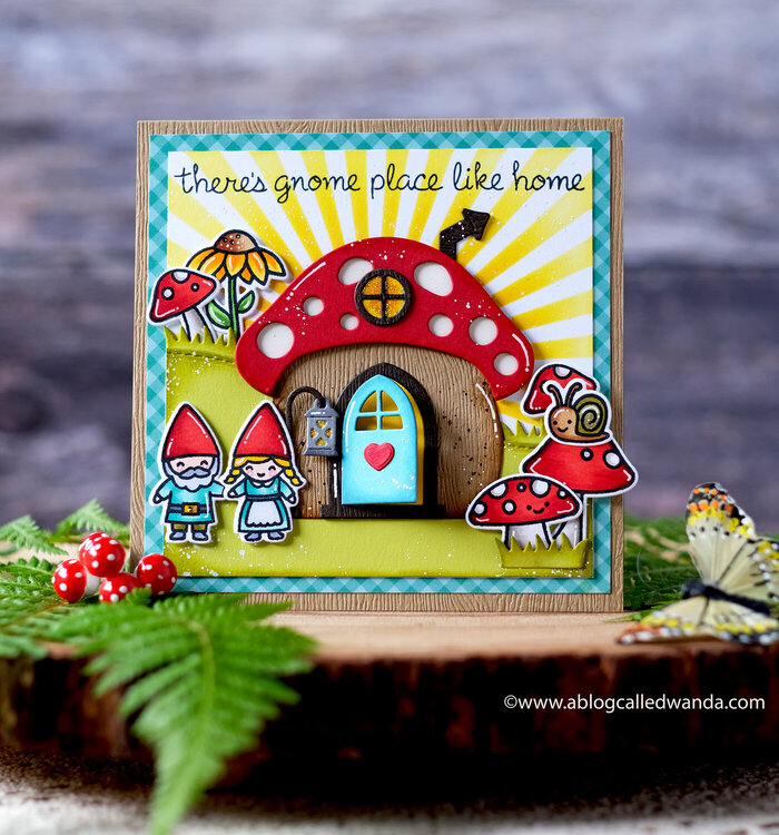 There&#039;s gnome place like home! Lawn Fawn Card!