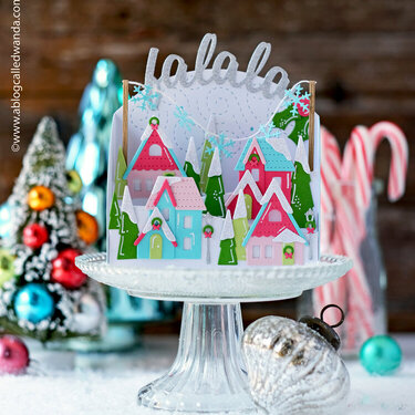 Pop Up Christmas Village Card!