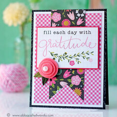 Gratitude Card with Pebbles Girl Squad Collection