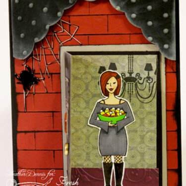 Candy Corn Girl Halloween House