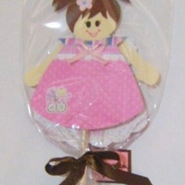 invitation doll with lollipop