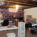 basement scrapbooking area