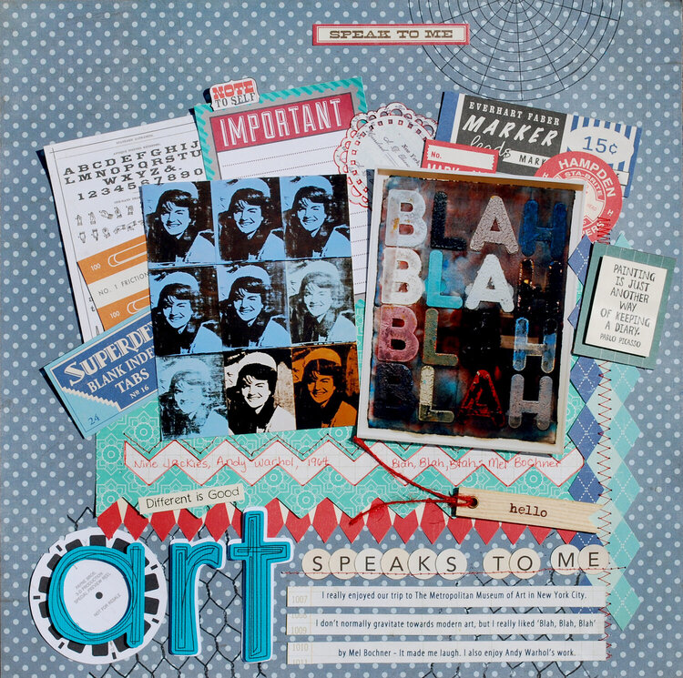 Art Speaks to Me *Scrapbooking From The inside Out July Kit*