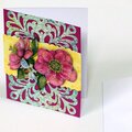Romantic Flowers and Bee Card