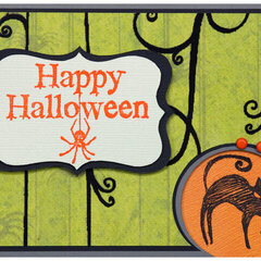 Happy Halloween Cat Card - by Jennifer Brown